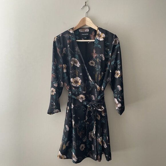 Frank & Oak Floral Black Mini Dress - Picture 3 of 13